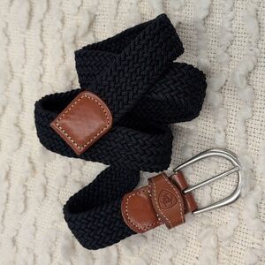 Ariat Men's Dark Blue Navy Woven Braided Belt 48" One Rail